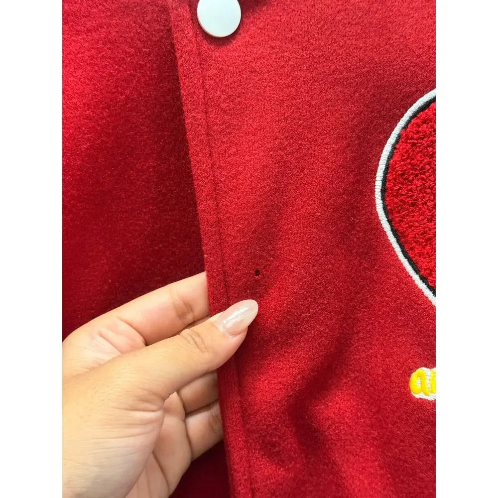 Aelfric Eden NEW Letter Love‎ Flocking Varsity Jacket Bomber Fall Winter